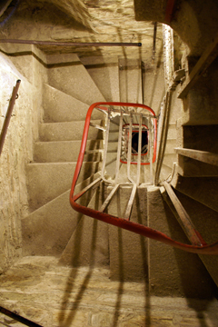 spiral stairs at Bodmin Gaol