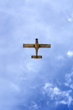 light plane flying overhead